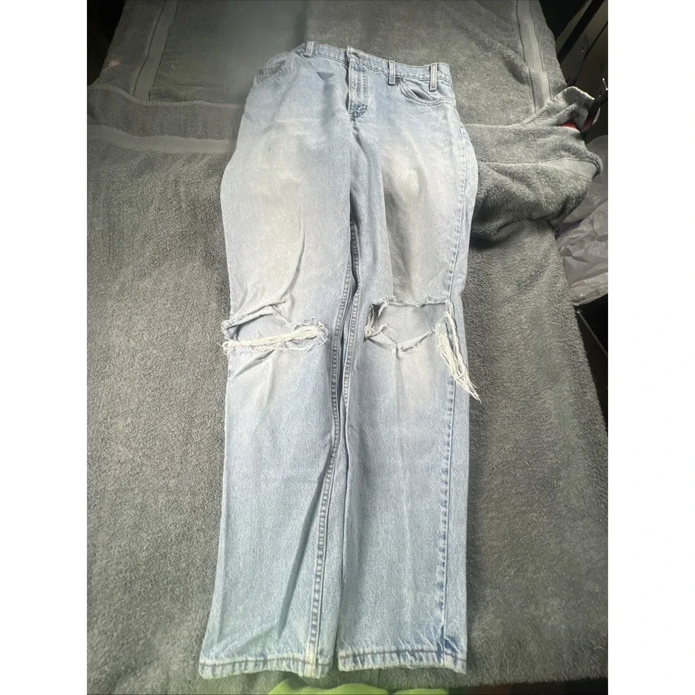 Vintage 90s Levi's 550 Distressed Mens Jeans, 36W 34L, Relaxed Fit Tapered‎ Leg